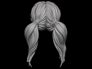 Hair 45 3D 프린트 모델