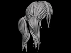 Hair 45 3D 프린트 모델