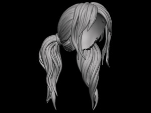 Hair 45 3D 프린트 모델