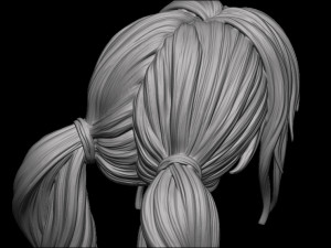 Hair 45 3D 프린트 모델