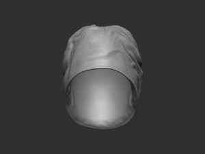Cap with ladies hair 3D print model 3D 打印模型