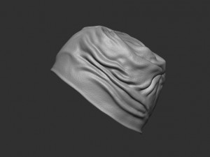 Cap with ladies hair 3D print model 3D 打印模型