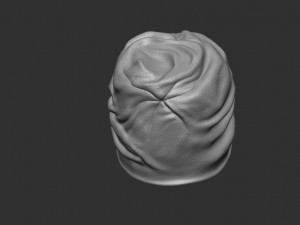 Cap with ladies hair 3D print model 3D 打印模型