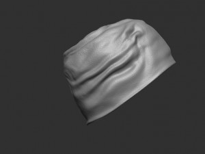 Cap with ladies hair 3D print model 3D 打印模型