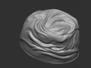 Cap with ladies hair 3D print model 3D 打印模型