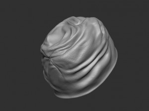 Cap with ladies hair 3D print model 3D 打印模型