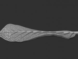 Leaf with vein 3D print model 3D प्रिंट मॉडल