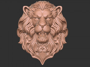 Lion head 2 model 3Dプリントモデル
