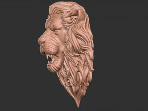 Lion head 2 model 3D Print Model