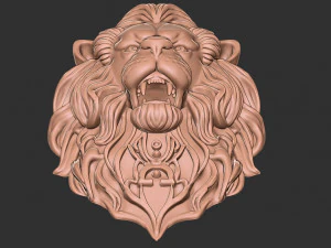 Lion head 2 model 3D Print Model