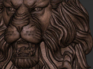 Lion head 2 model 3D Print Model
