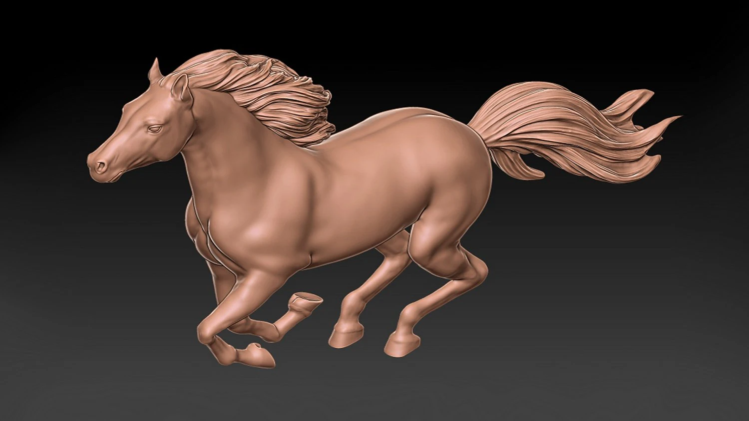 Horse print 3D Print Model .c4d .max .obj .3ds .fbx .stl .blend