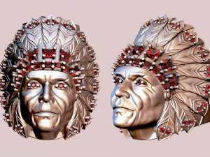 3D 네이티브 인디언 반지 3D 프린트 모델