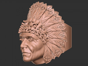 3D Native indian ring 3Dプリントモデル