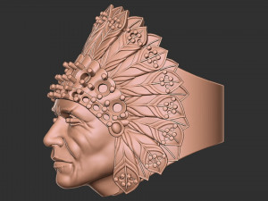 3D Native indian ring 3Dプリントモデル