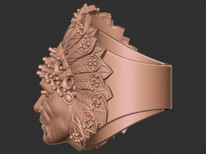 3D Native indian ring 3Dプリントモデル
