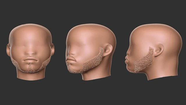 Barba 3 Modelo de Impressão 3D .c4d .max .obj .3ds .fbx .stl .blend 