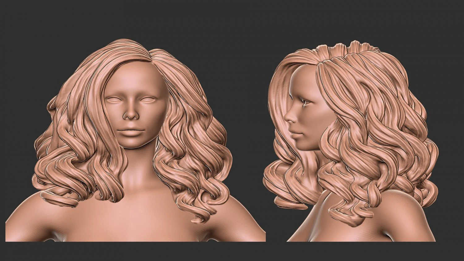Hair 53 3D Model .c4d .max .obj .3ds .fbx .stl .blend 