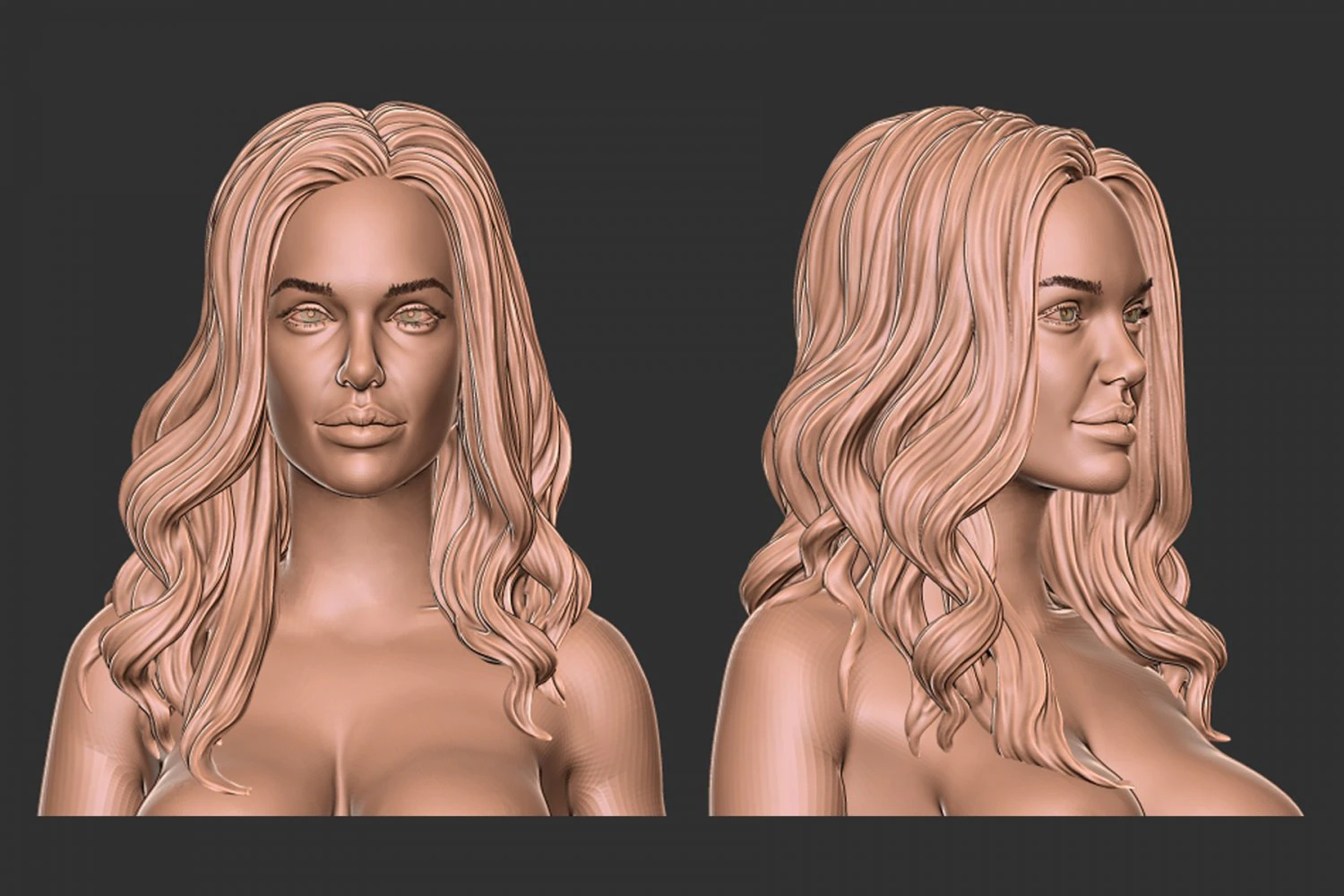 Hair 54 3D Print Model .c4d .max .obj .3ds .fbx .stl .blend 