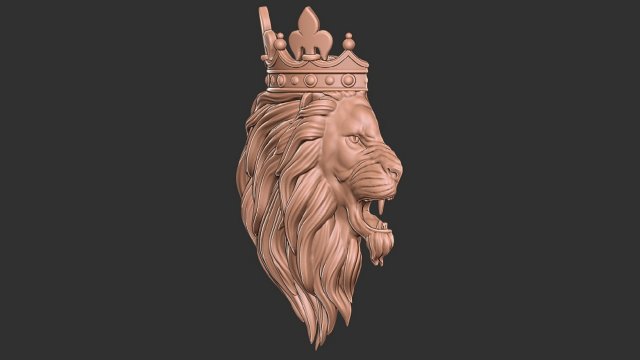Lion with crown pendant online