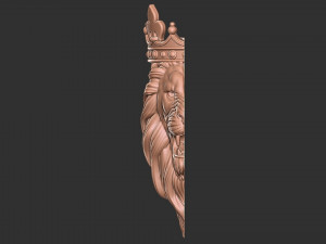 angry lion crown pendant 3Dプリントモデル