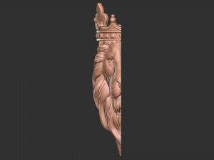 3D lion head crown pendant 3D 프린트 모델