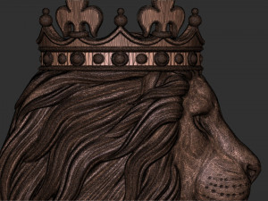 3D lion head crown pendant 3D 프린트 모델