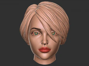 髪55 3Dプリントモデル