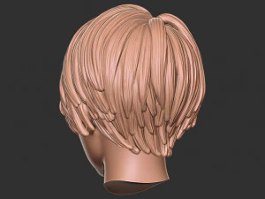 髪55 3Dプリントモデル