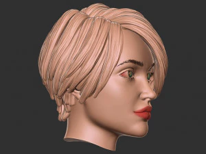 髪55 3Dプリントモデル