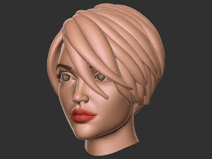 髪56 3Dプリントモデル