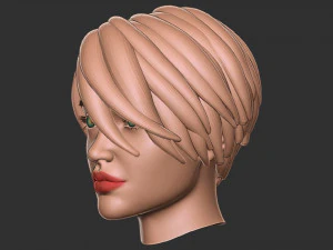 髪56 3Dプリントモデル