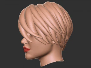 髪56 3Dプリントモデル