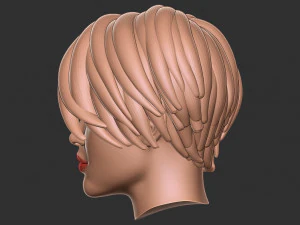 髪56 3Dプリントモデル