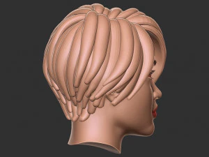 髪56 3Dプリントモデル