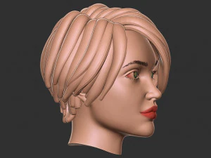 髪56 3Dプリントモデル