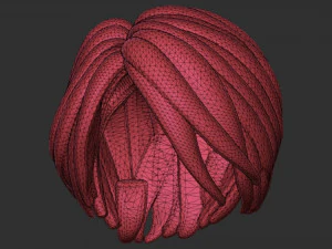 髪56 3Dプリントモデル