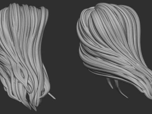 Haare 57 3D Druckmodell