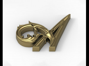 Letter A Floral 3D Print Model