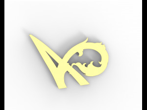 Letter A Floral 3D Print Model