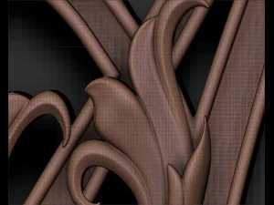 Letter A Floral 3D Print Model