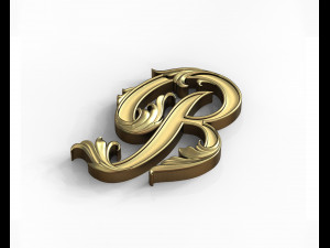 Letter B Floral 3D प्रिंट मॉडल
