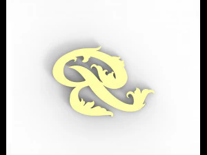 Letter B Floral 3D Print Model
