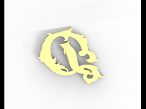 Letter D Floral 3D Baskı Modeli