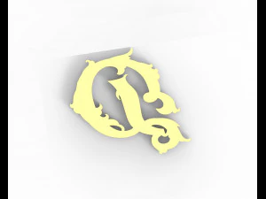 Letter D Floral 3D Print Model