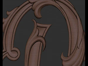 Letter D Floral 3D Print Model