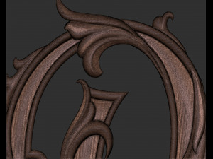 Letter D Floral 3D Baskı Modeli
