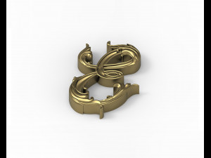 Letter E Floral 3D Baskı Modeli