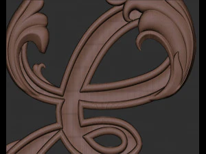 Letter E Floral 3D Print Model
