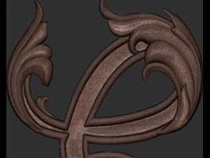 Letter E Floral 3D Print Model